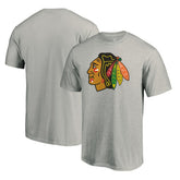 Chicago Blackhawks Logo T-Shirt - Heather Gray T-shirts