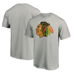 Chicago Blackhawks Logo T-Shirt - Heather Gray T-shirts