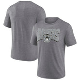 Las Vegas Raiders Warped Block Tri-Blend T-Shirt - Heather Gray for sale
