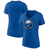 Buffalo Sabres Women's Team Logo V-Neck T-Shirt - Royal T-shirts