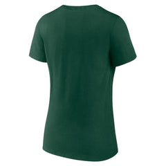 Minnesota Wild Women's Team Logo V-Neck T-Shirt - Green T-shirts