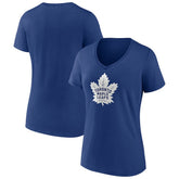 Toronto Maple Leafs Women's Team Logo V-Neck T-Shirt - Blue T-shirts