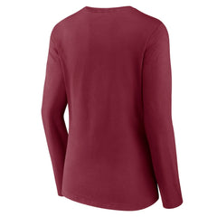 Colorado Avalanche Women's Team Logo Long Sleeve V-Neck T-Shirt - Burgundy T-shirts