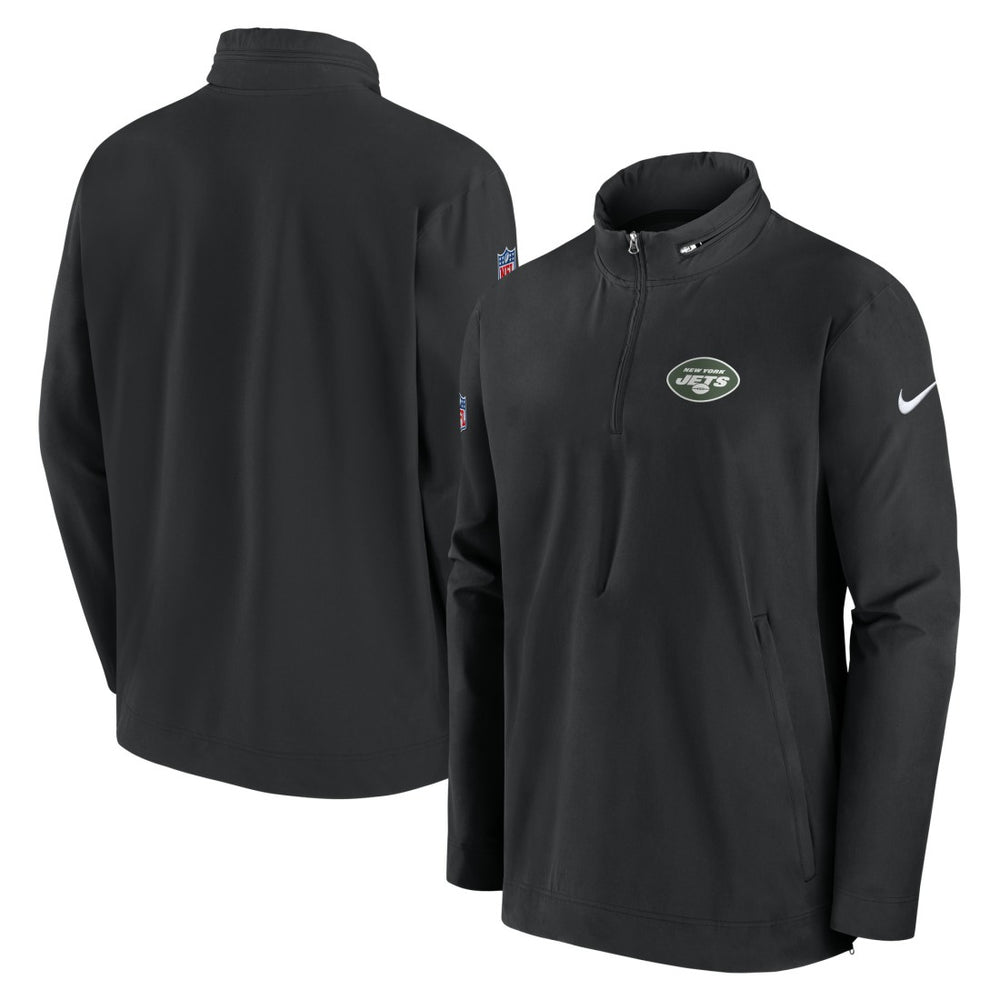 New York Jets Sideline Coach Half-Zip Jacket - Black sale