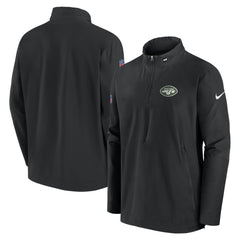 New York Jets Sideline Coach Half-Zip Jacket - Black sale