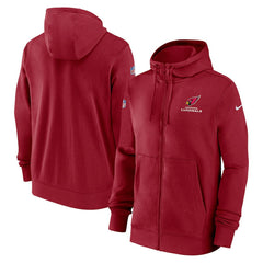 Arizona Cardinals 2023/24 Sideline Club Full-Zip Hoodie - Red on sale