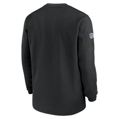 New Orleans Saints 2023 Sideline Throwback Heavy Brushed Waffle Long Sleeve Top - Black outlet