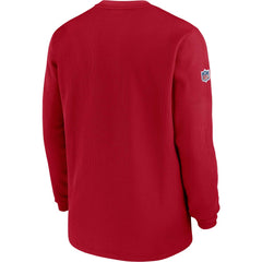 Tampa Bay Buccaneers 2023 Sideline Throwback Heavy Brushed Waffle Long Sleeve Top - Red on sale