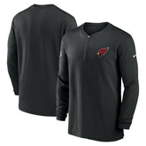 Arizona Cardinals 2023 Sideline Performance Long Sleeve Tri-Blend Quarter-Zip Top - Black online