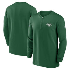New York Jets 2023 Sideline Performance Long Sleeve Tri-Blend Quarter-Zip Top - Green online