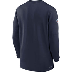 Tennessee Titans 2023 Sideline Performance Long Sleeve Tri-Blend Quarter-Zip Top - Navy online