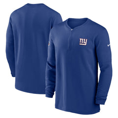 New York Giants 2023 Sideline Performance Long Sleeve Tri-Blend Quarter-Zip Top - Royal cheap
