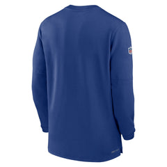 New York Giants 2023 Sideline Performance Long Sleeve Tri-Blend Quarter-Zip Top - Royal cheap