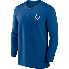 Indianapolis Colts 2023 Sideline Performance Long Sleeve Tri-Blend Quarter-Zip Top - Royal outlet