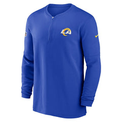 Los Angeles Rams 2023 Sideline Performance Long Sleeve Tri-Blend Quarter-Zip Top - Royal cheap