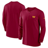 Washington Commanders 2023 Sideline Performance Long Sleeve Tri-Blend Quarter-Zip Top - Burgundy on sale