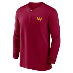 Washington Commanders 2023 Sideline Performance Long Sleeve Tri-Blend Quarter-Zip Top - Burgundy on sale