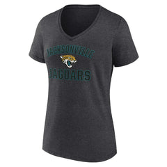Jacksonville Jaguars Women's Victory Arch Team V-Neck T-Shirt - Charcoal sale