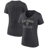 Las Vegas Raiders Women's Victory Arch Team V-Neck T-Shirt - Charcoal online