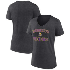 Minnesota Vikings Women's Victory Arch Team V-Neck T-Shirt - Charcoal for sale
