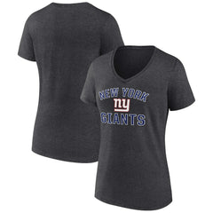 New York Giants Women's Victory Arch Team V-Neck T-Shirt - Charcoal outlet