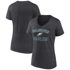 Philadelphia Eagles Women's Victory Arch Team V-Neck T-Shirt - Charcoal discount