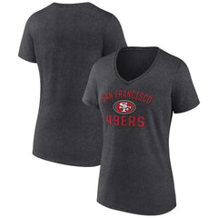 San Francisco 49ers Women's Victory Arch Team V-Neck T-Shirt - Charcoal cheap