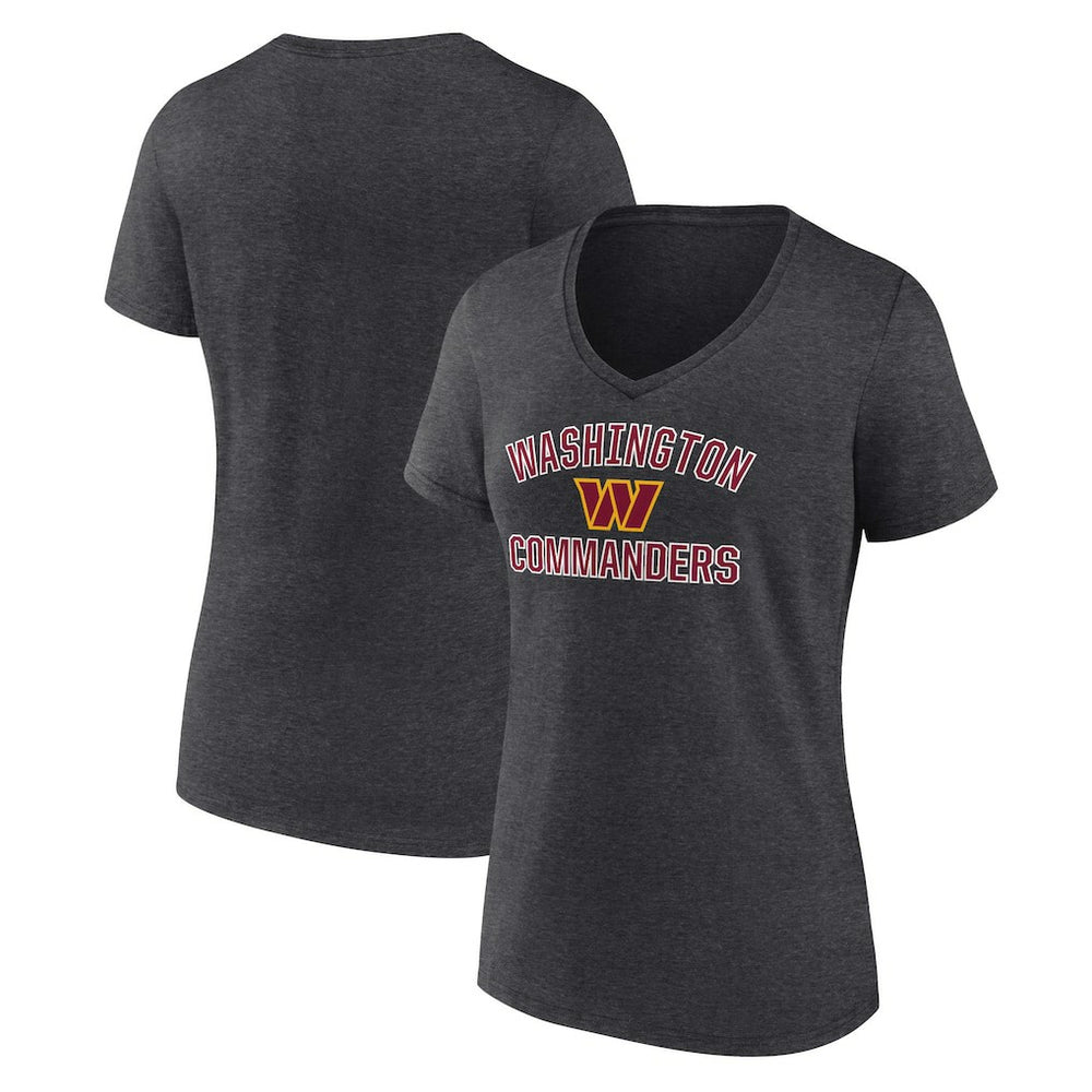 Washington Commanders Women's Victory Arch Team V-Neck T-Shirt - Charcoal cheap