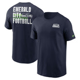 Seattle Seahawks Blitz Essential T-Shirt - College Navy on sale
