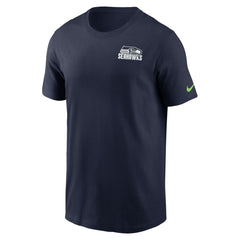 Seattle Seahawks Blitz Essential T-Shirt - College Navy on sale