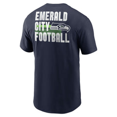 Seattle Seahawks Blitz Essential T-Shirt - College Navy on sale