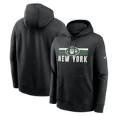 New York Jets Club Fleece Pullover Hoodie - Black on sale