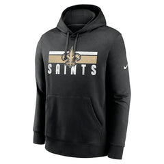 New Orleans Saints Club Fleece Pullover Hoodie - Black outlet
