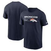 Denver Broncos Division Essential T-Shirt - Navy on sale