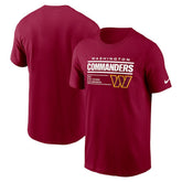 Washington Commanders Division Essential T-Shirt - Burgundy on sale