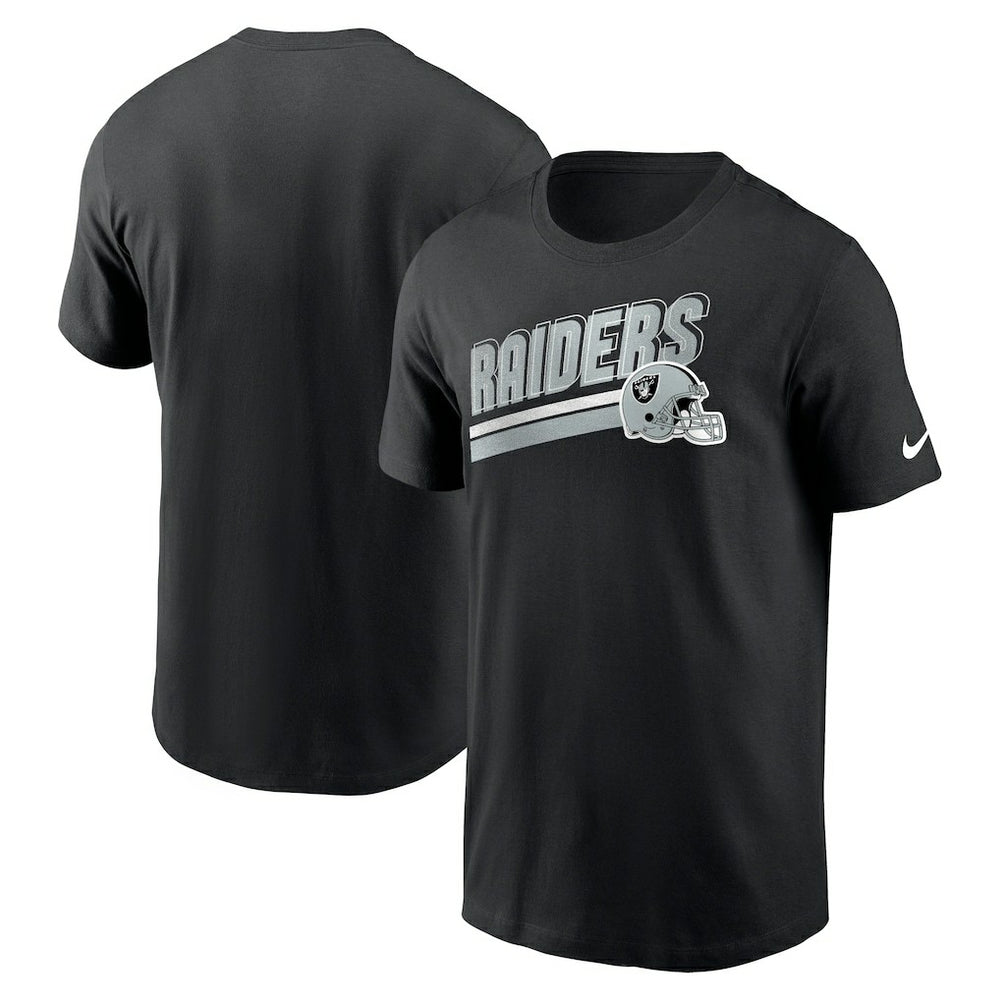 Las Vegas Raiders Essential Blitz Lockup T-Shirt - Black on sale