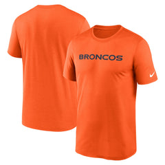 Denver Broncos Legend Wordmark Performance T-Shirt - Orange cheap