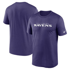 Baltimore Ravens Legend Wordmark Performance T-Shirt - Purple sale