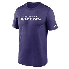 Baltimore Ravens Legend Wordmark Performance T-Shirt - Purple sale