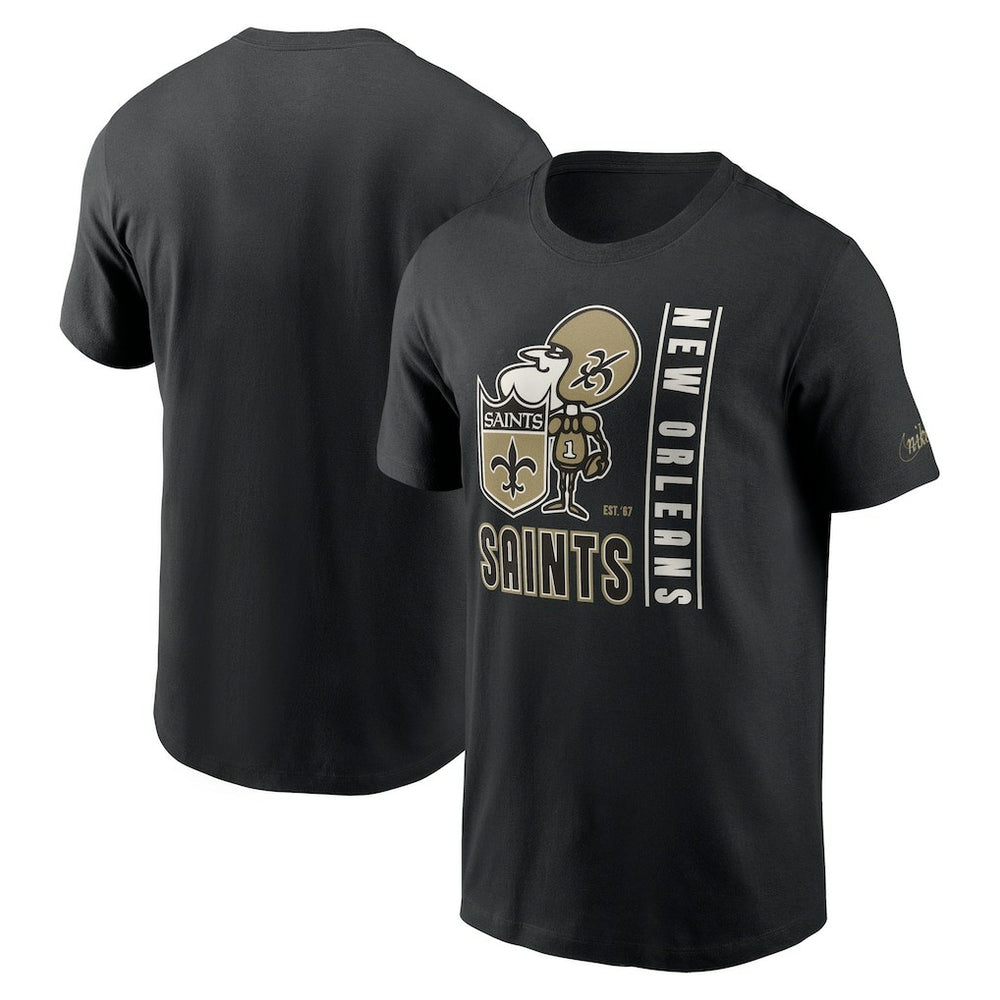 New Orleans Saints Lockup Essential T-Shirt - Black online