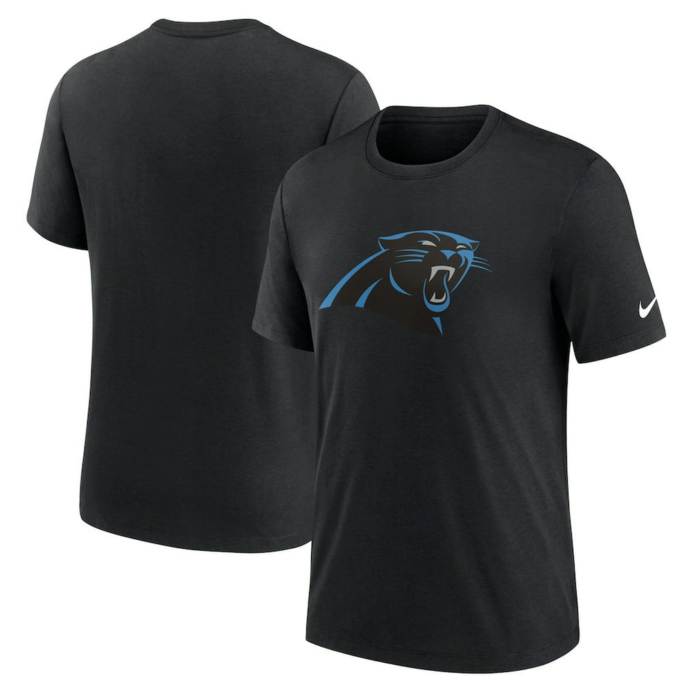 Carolina Panthers Rewind Logo Tri-Blend T-Shirt - Black cheap
