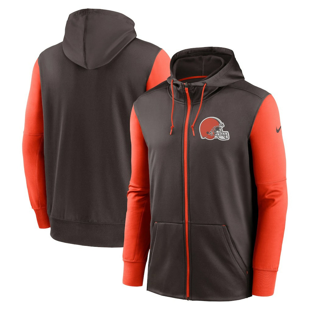 Cleveland Browns Performance Full-Zip Hoodie - Brown on sale