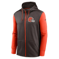 Cleveland Browns Performance Full-Zip Hoodie - Brown on sale