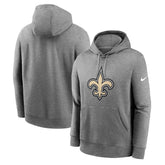 New Orleans Saints Big & Tall Rewind Club Fleece Pullover Hoodie - Heather Charcoal outlet