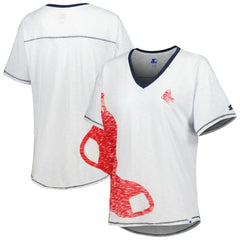 Boston Red Sox Starter Women's Perfect Game V-Neck T-Shirt White