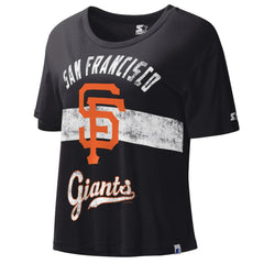 San Francisco Giants Starter Women's Record Setter Crop Top Black