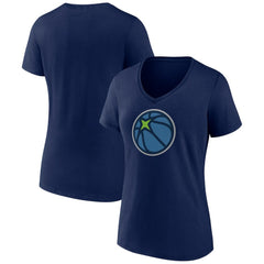 Minnesota Timberwolves Women's Alternate Logo V-Neck T-Shirt - Navy discount