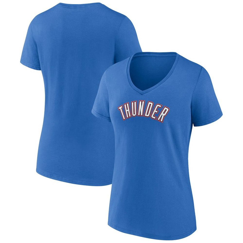 Oklahoma City Thunder Women's Alternate Logo V-Neck T-Shirt - Blue outlet