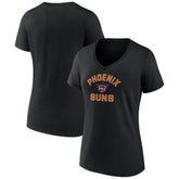 Phoenix Suns Women's Overtime Team V-Neck T-Shirt - Black on sale