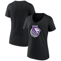 Sacramento Kings Women's Alternate Logo V-Neck T-Shirt - Black shop